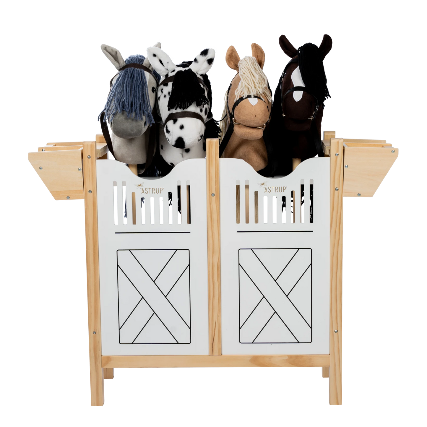 Paardenbox voor 4 stokpaarden / Hobby horse